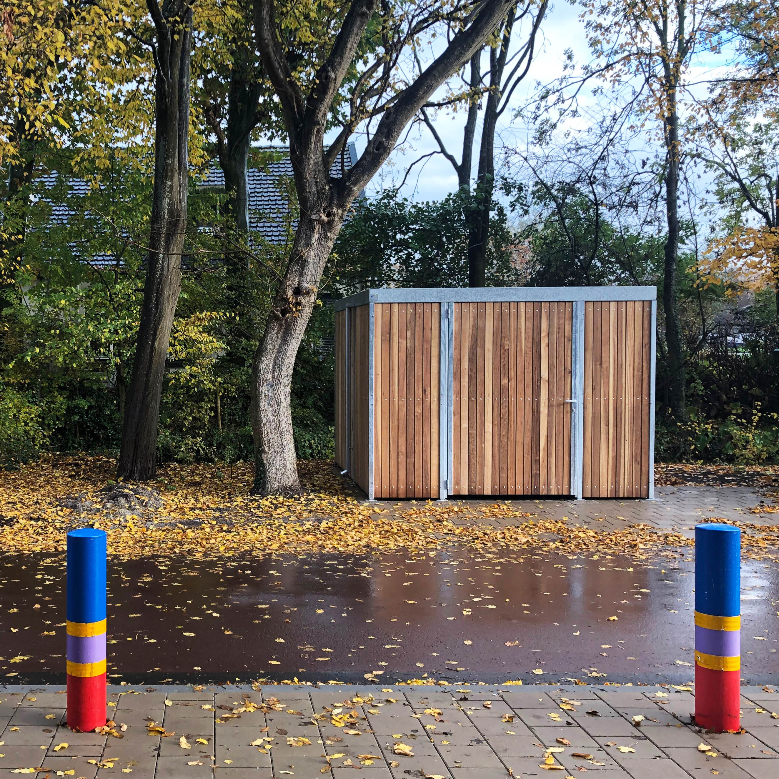 Bin Store Hardwood Cladding